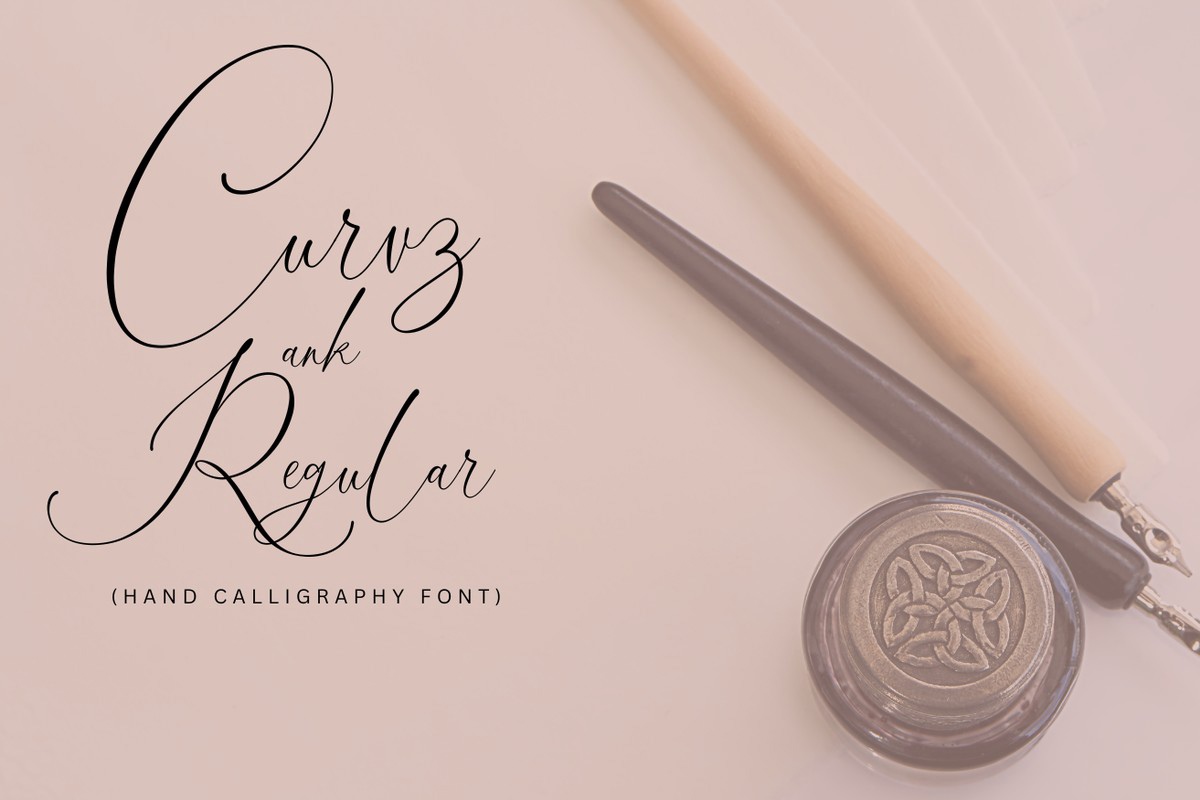 Пример шрифта Curvz Ank Regular