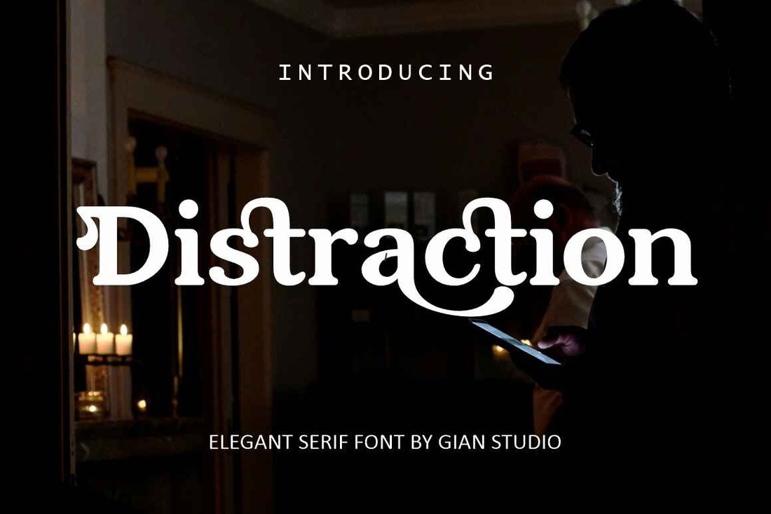 Пример шрифта Distraction Regular