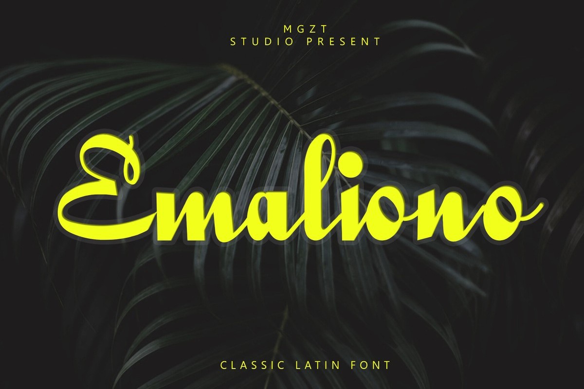 Пример шрифта Emaliono Regular