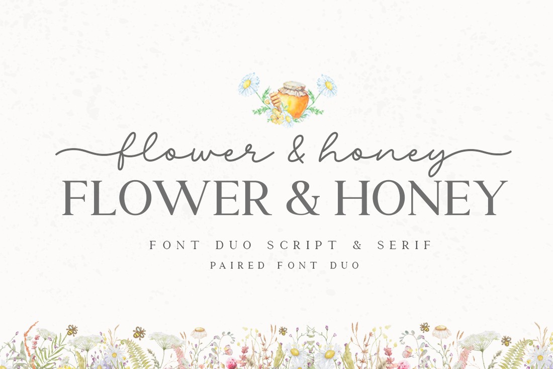 Пример шрифта Flower & Honey Regular