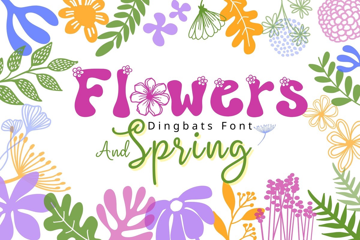 Пример шрифта Flowers and Spring Regular