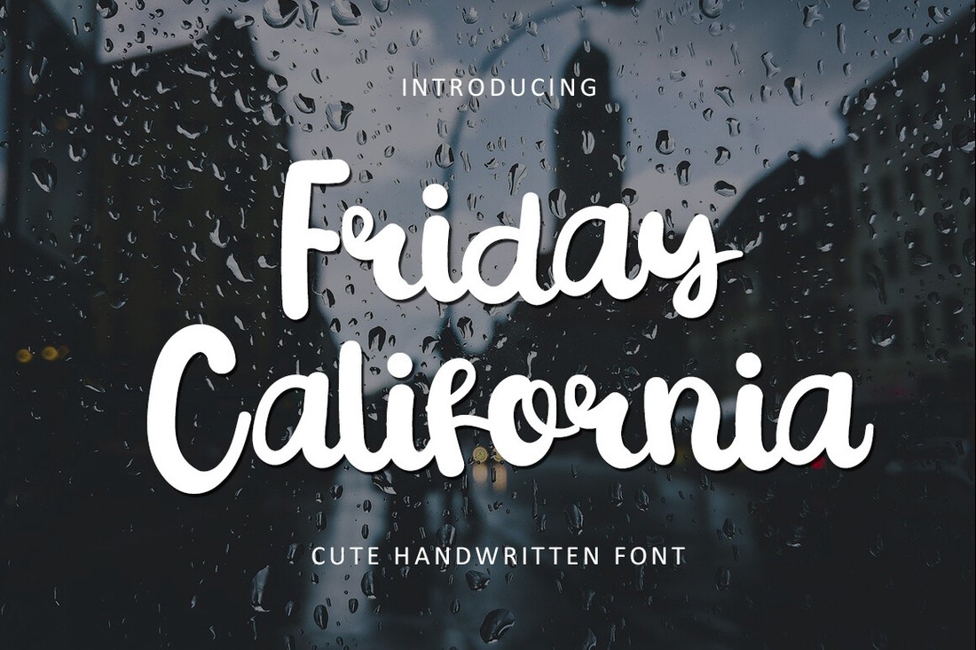 Пример шрифта Friday California Regular