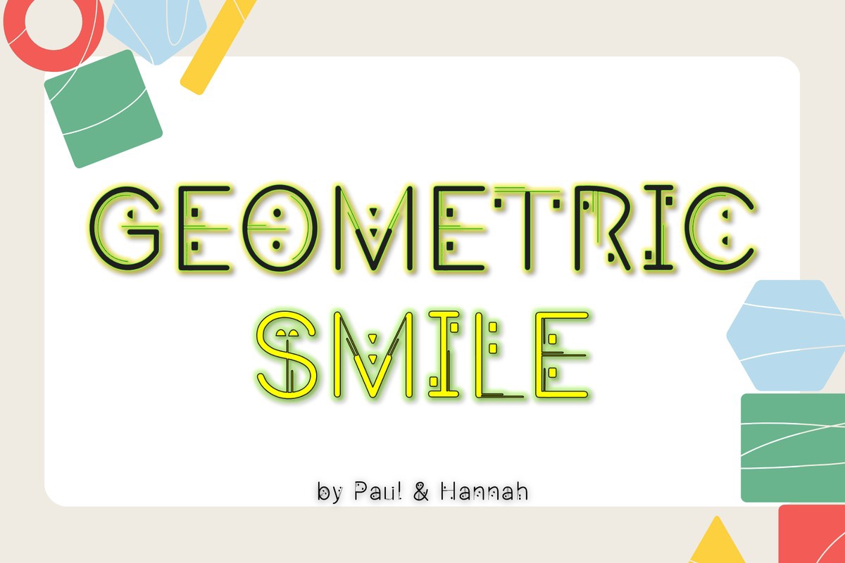 Пример шрифта Geomatic Smile Regular