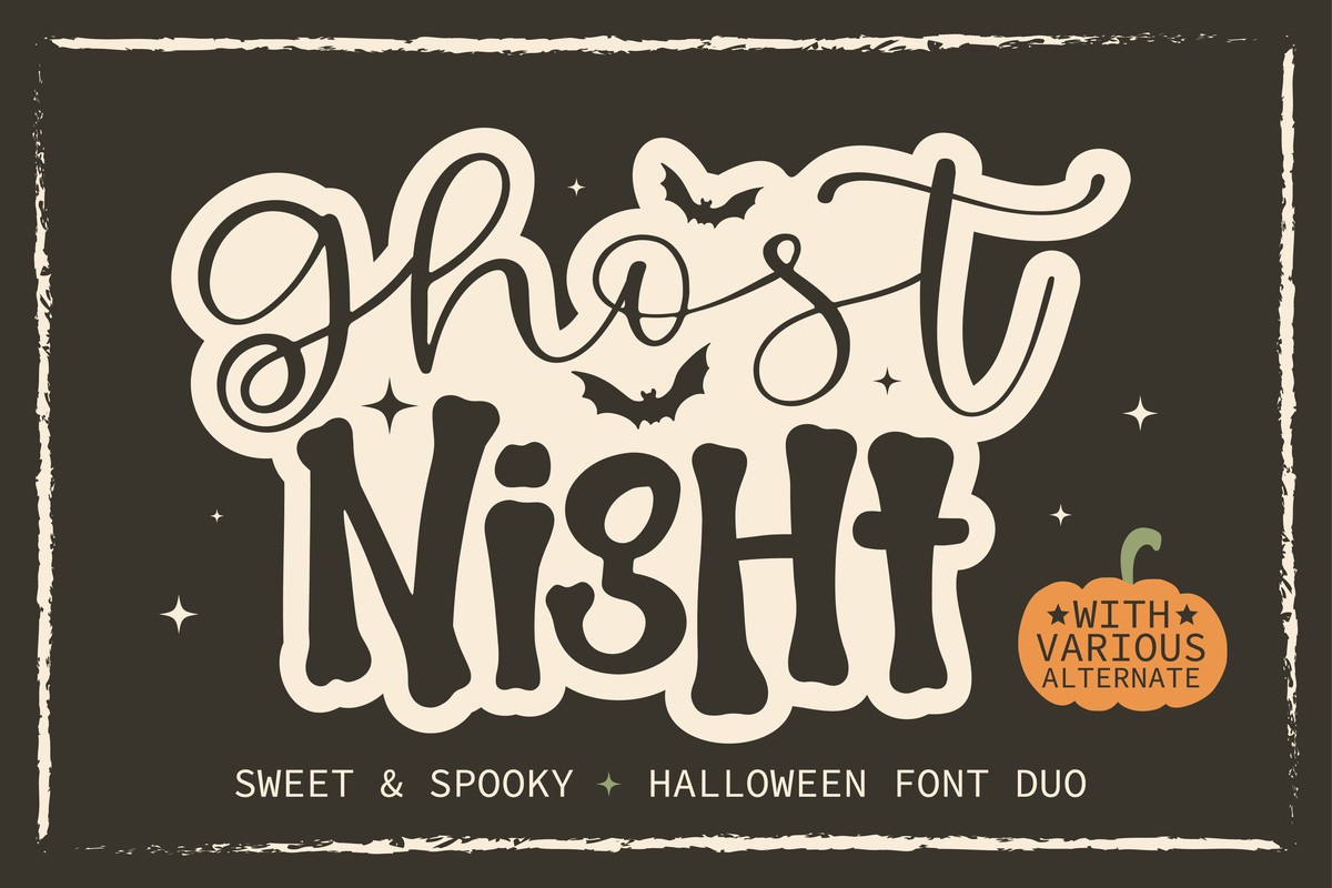 Пример шрифта Ghost Night Spooky Regular