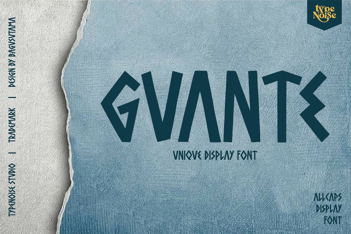 Пример шрифта Guante Regular