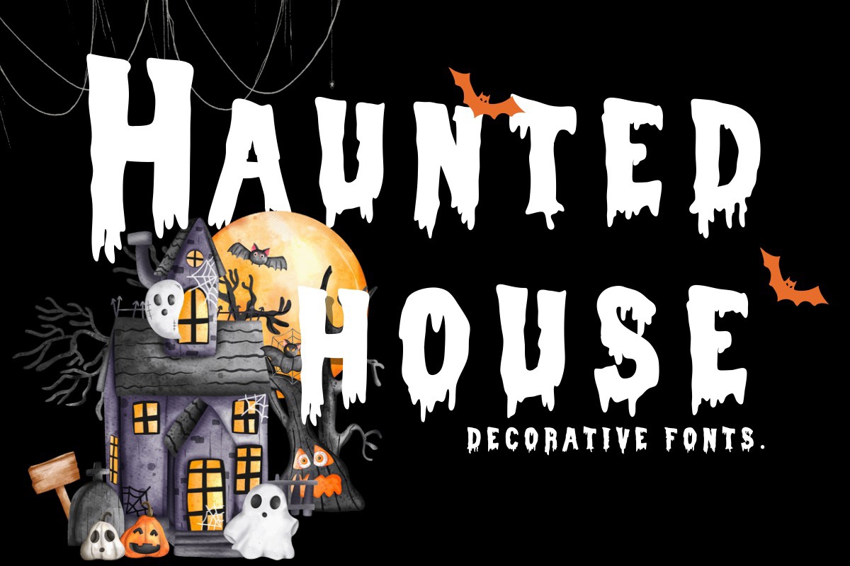 Пример шрифта Haunted House Regular