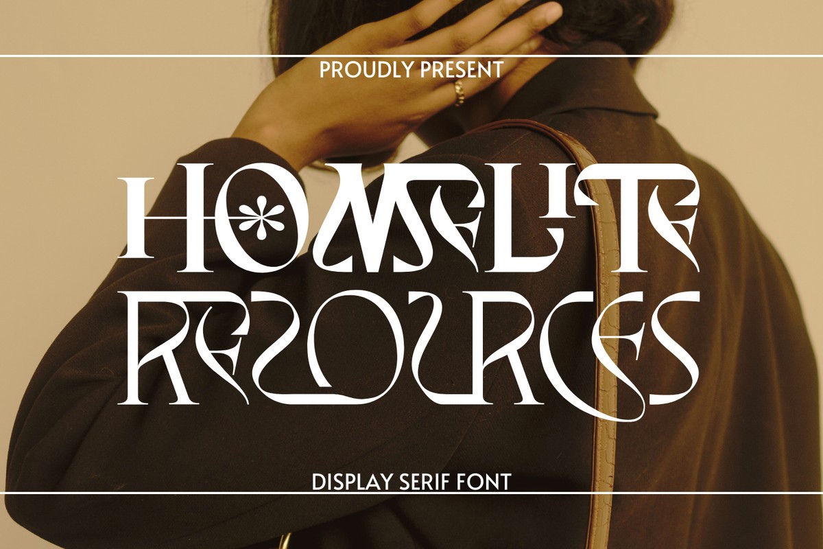 Пример шрифта Homelite Resources Light Italic