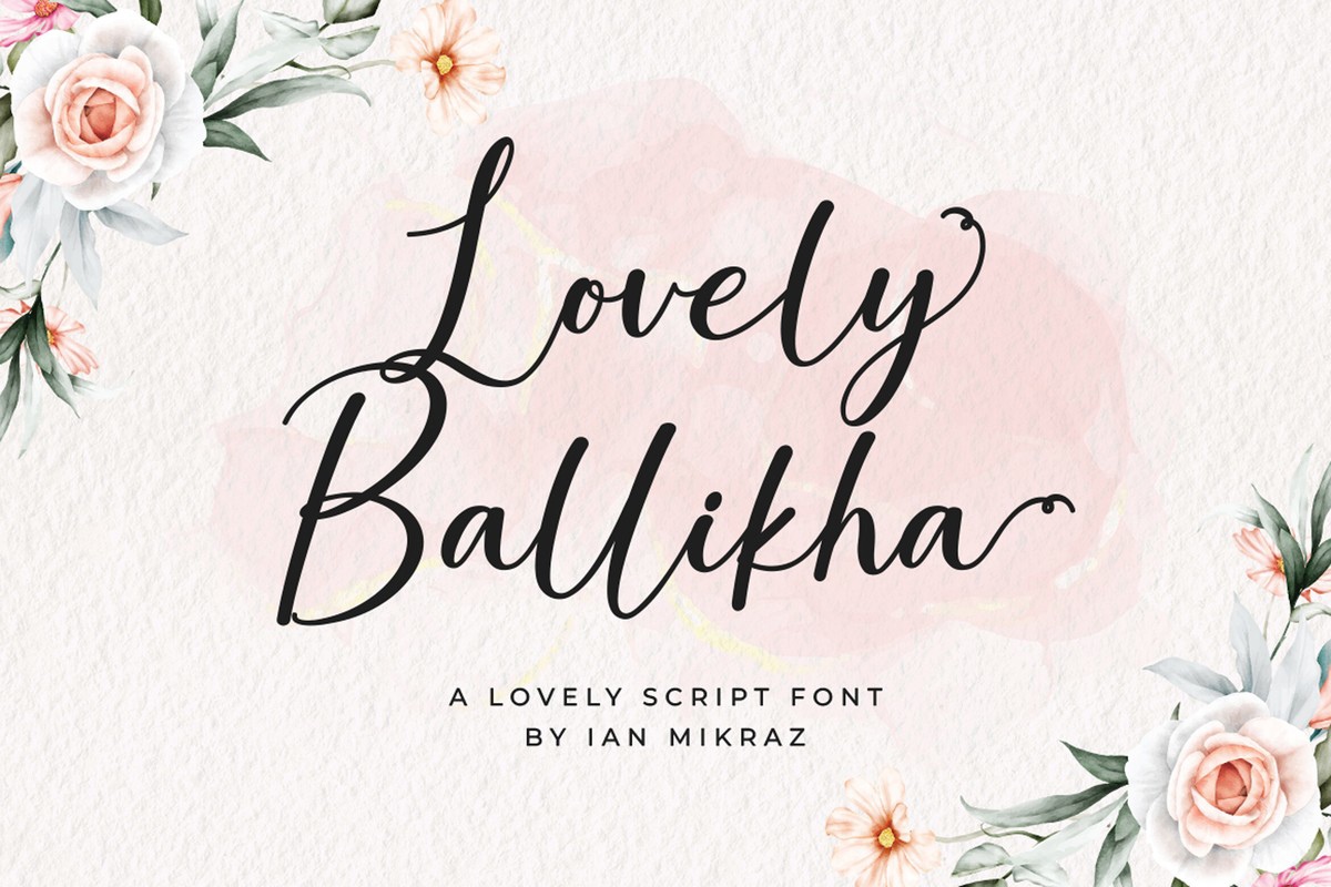 Пример шрифта Lovely Ballikha Regular