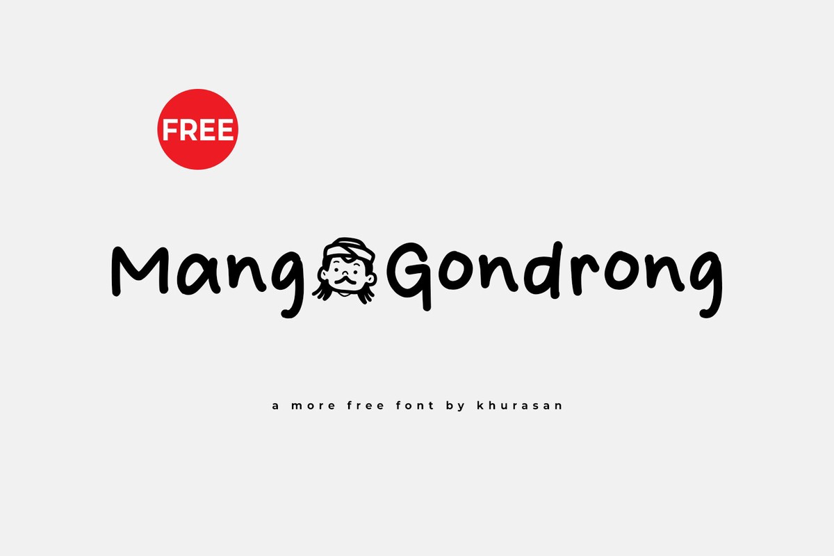 Пример шрифта Mang Gondrong Regular
