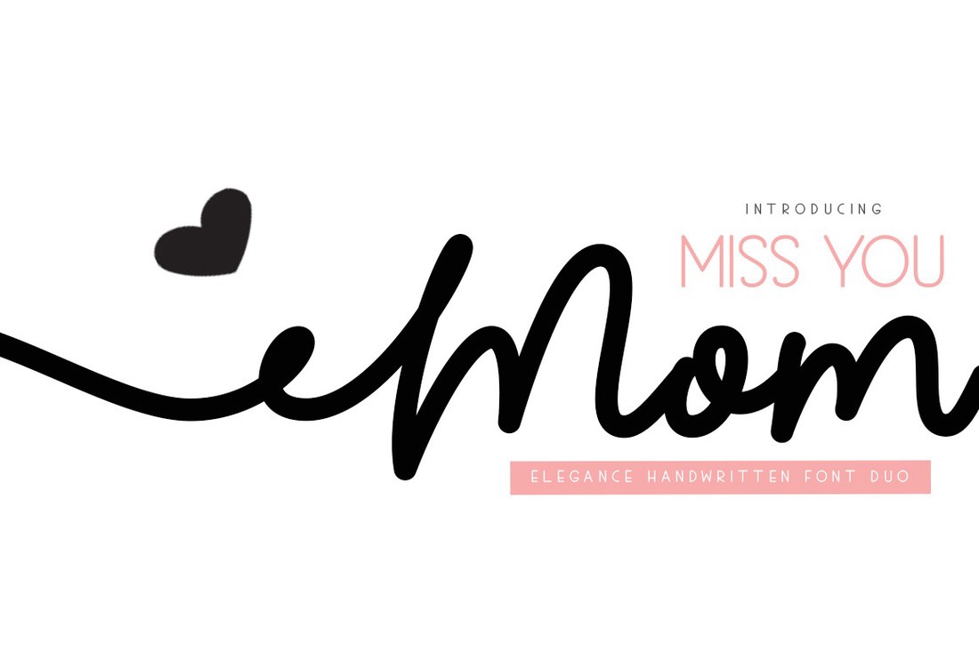 Пример шрифта Miss You Mom Regular