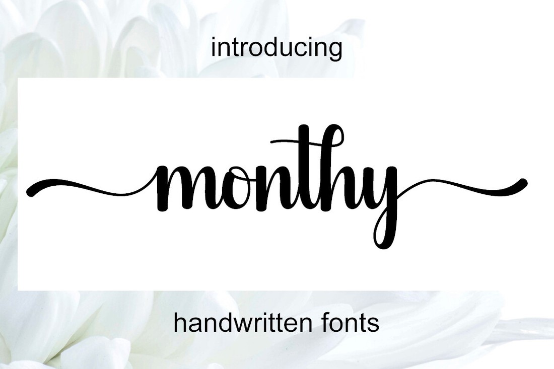 Пример шрифта Monthy Regular