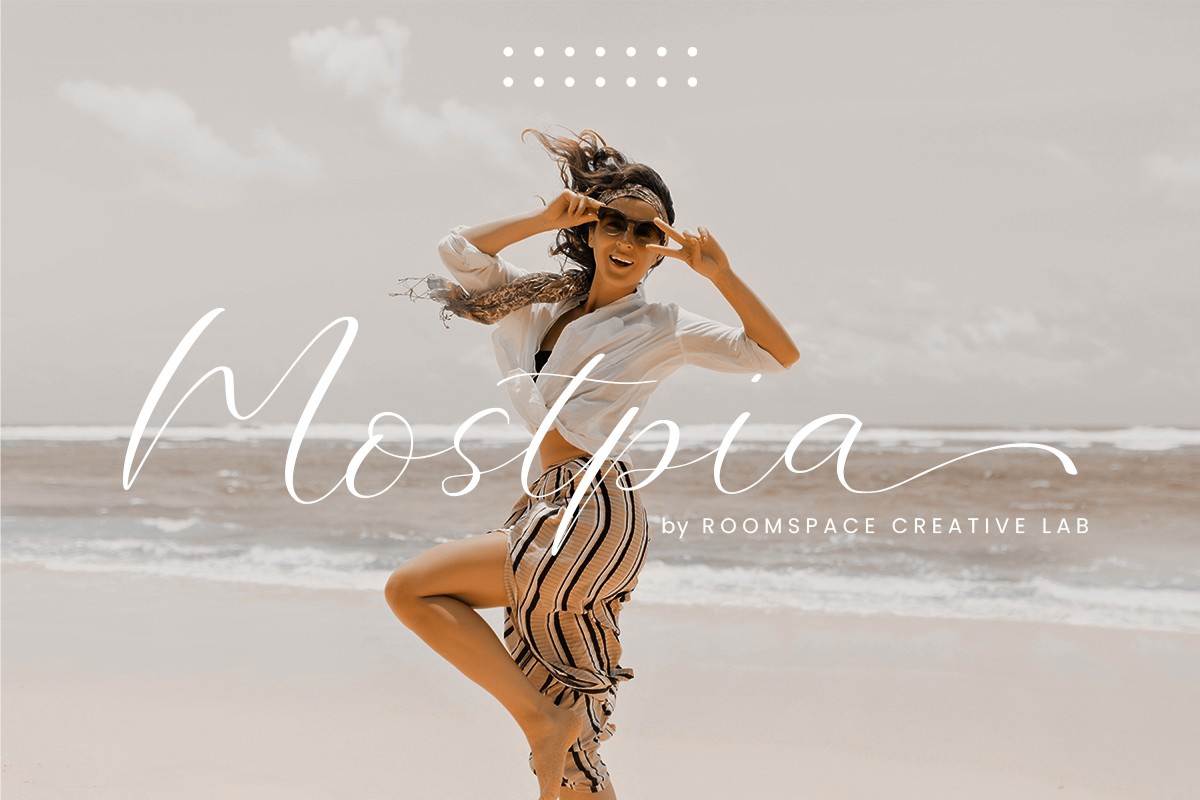 Пример шрифта Mostpia Regular