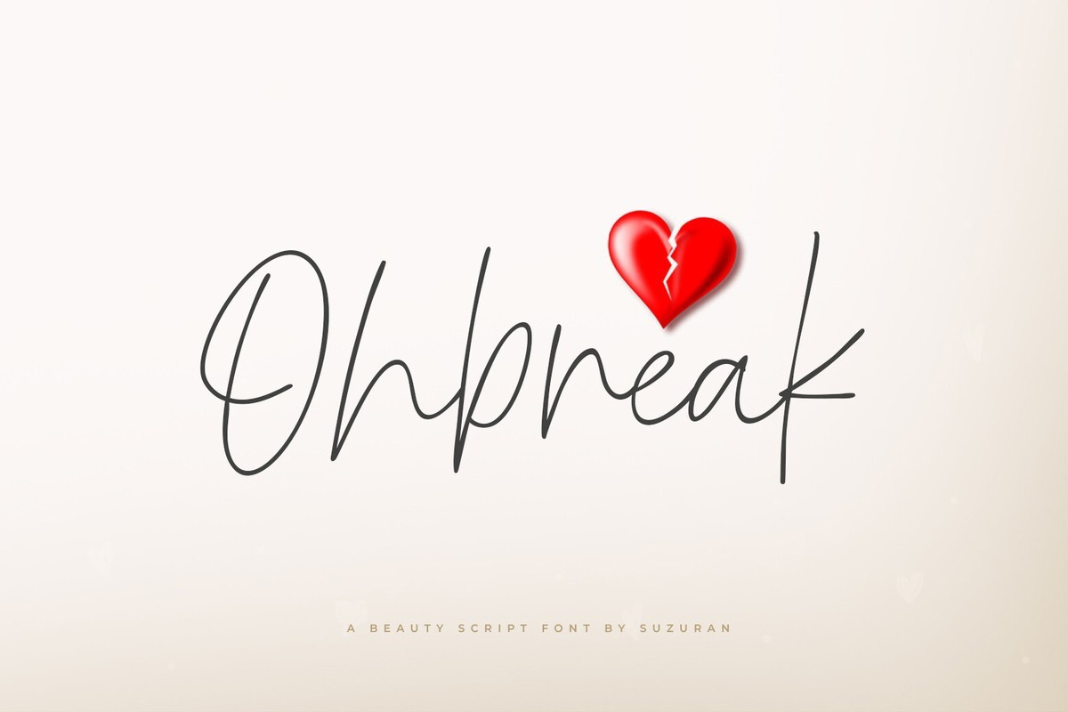 Пример шрифта Ohbreak Regular