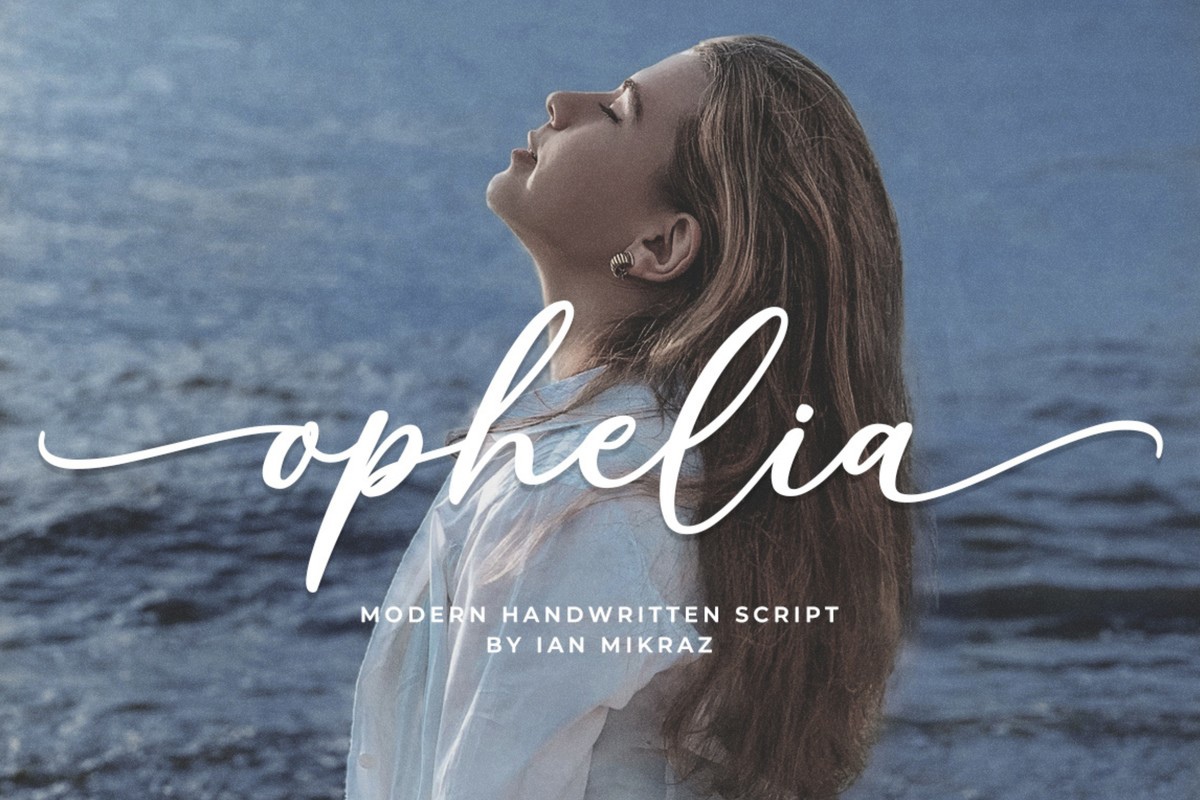 Пример шрифта Ophelia Regular