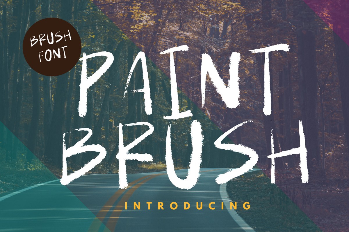 Пример шрифта Paint Brush Regular