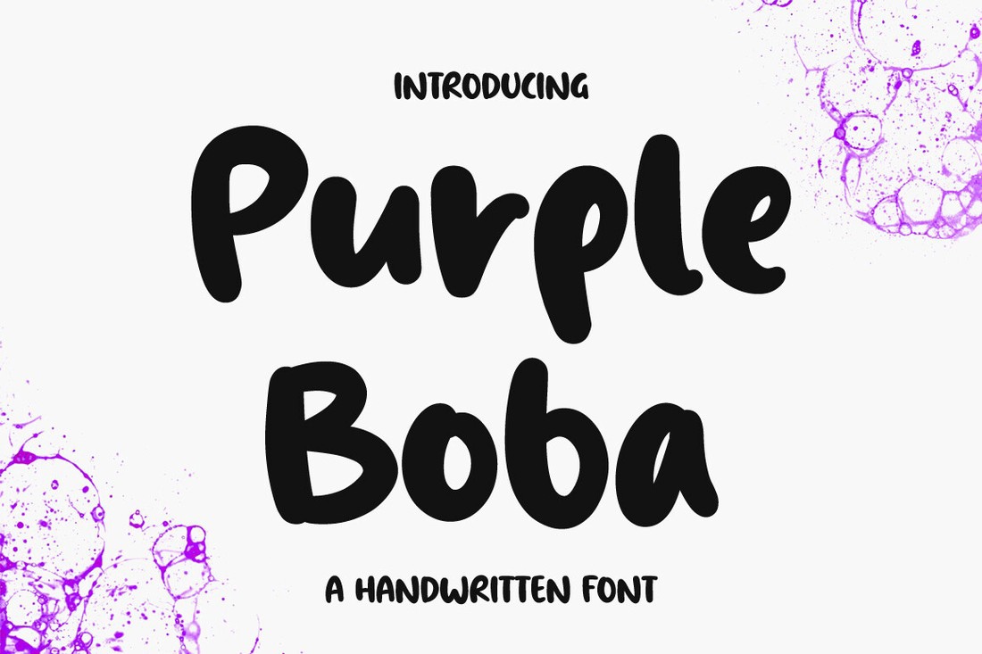 Пример шрифта Purple Boba Regular