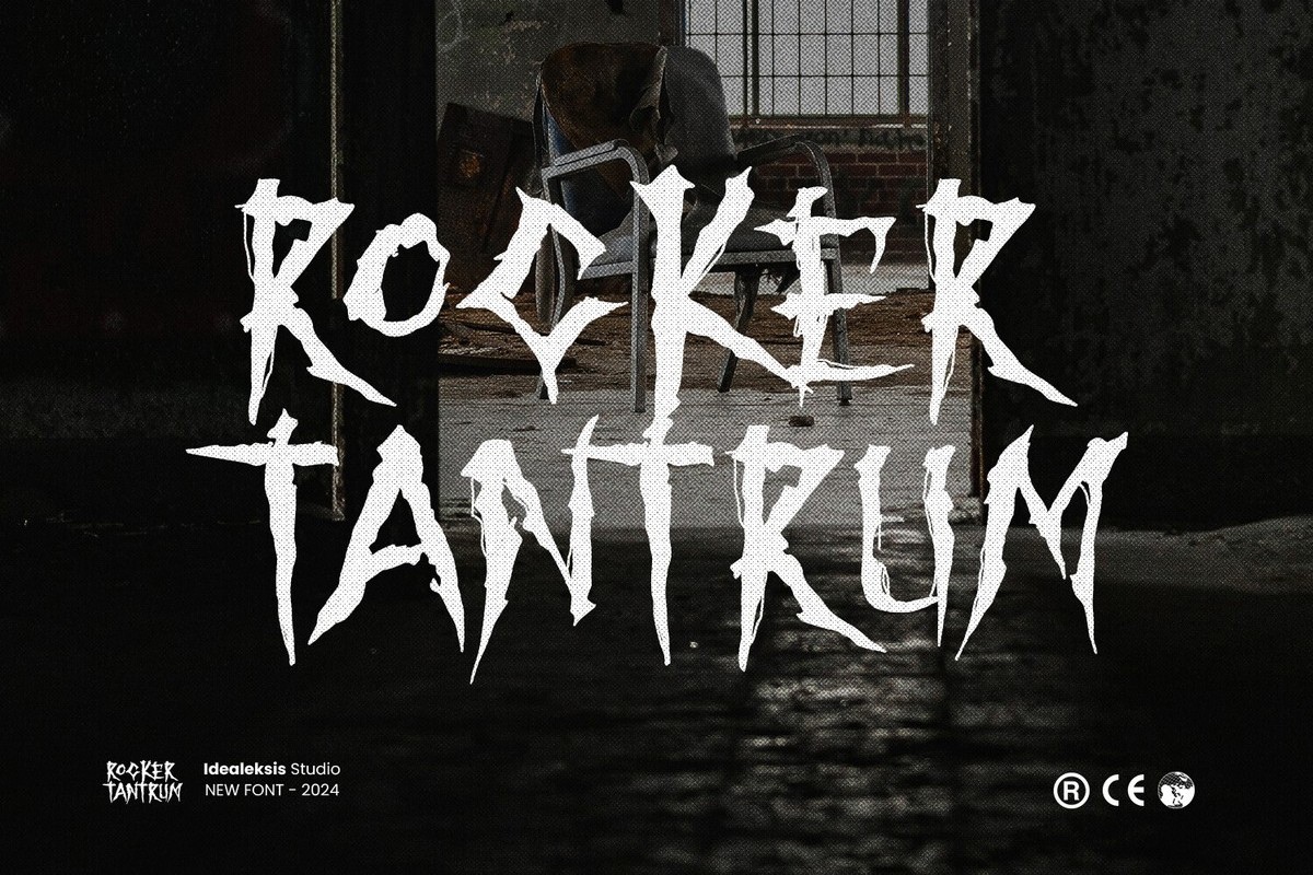 Пример шрифта Rocker Tantrum Regular