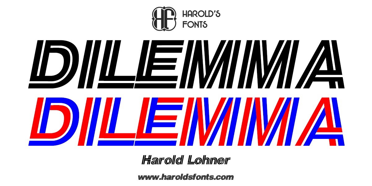 Пример шрифта Dilemma Regular