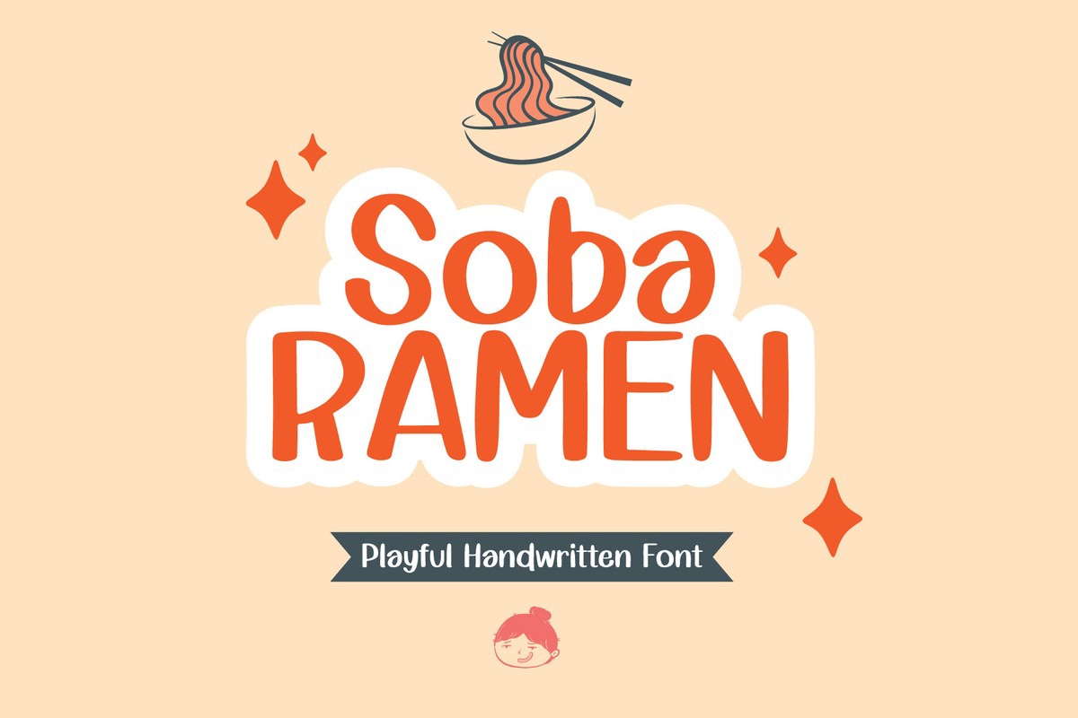 Пример шрифта SobaRamen Regular