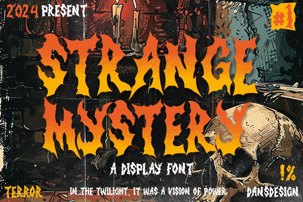 Пример шрифта Strange Mystery Regular