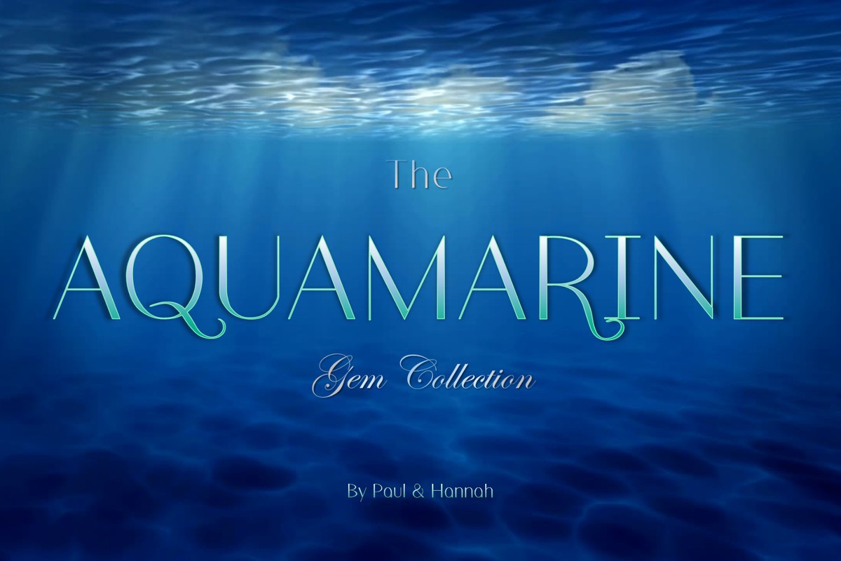 Пример шрифта The Aquamarine Regular