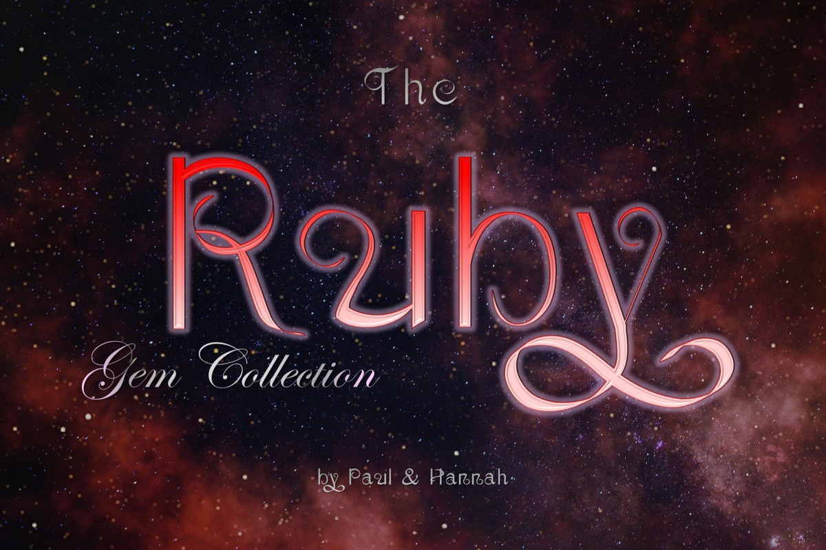 Пример шрифта The Ruby Regular