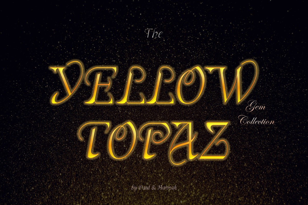 Пример шрифта The Yellow Topaz Regular