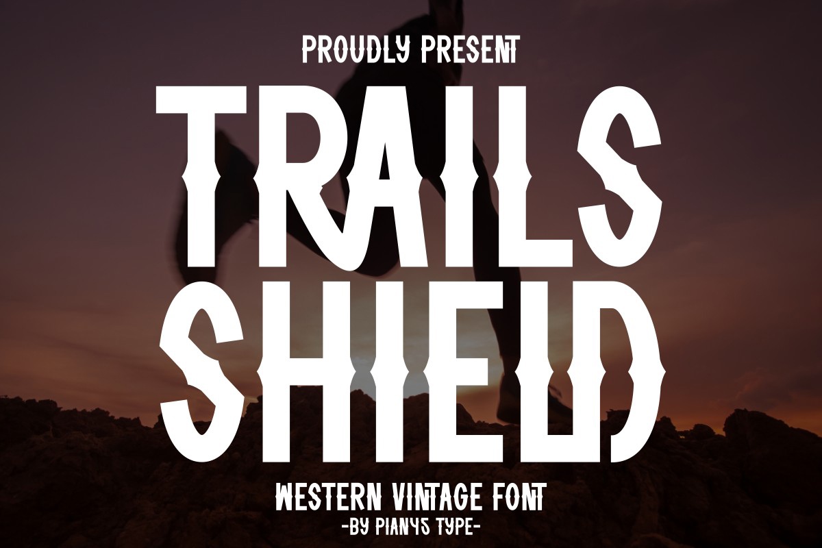 Пример шрифта Trails Shield Regular