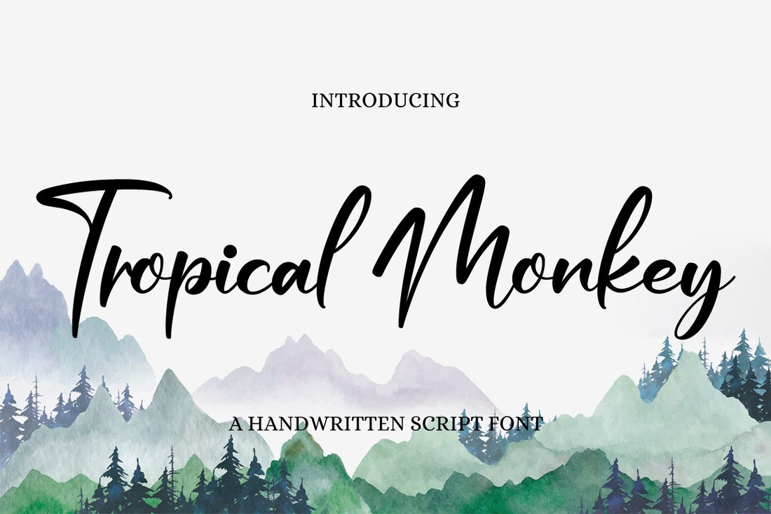 Пример шрифта Tropical Monkey Regular