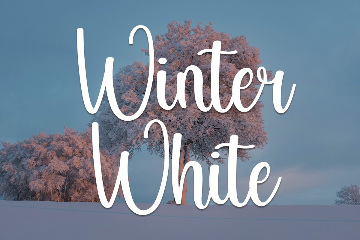 Пример шрифта Winter White Regular