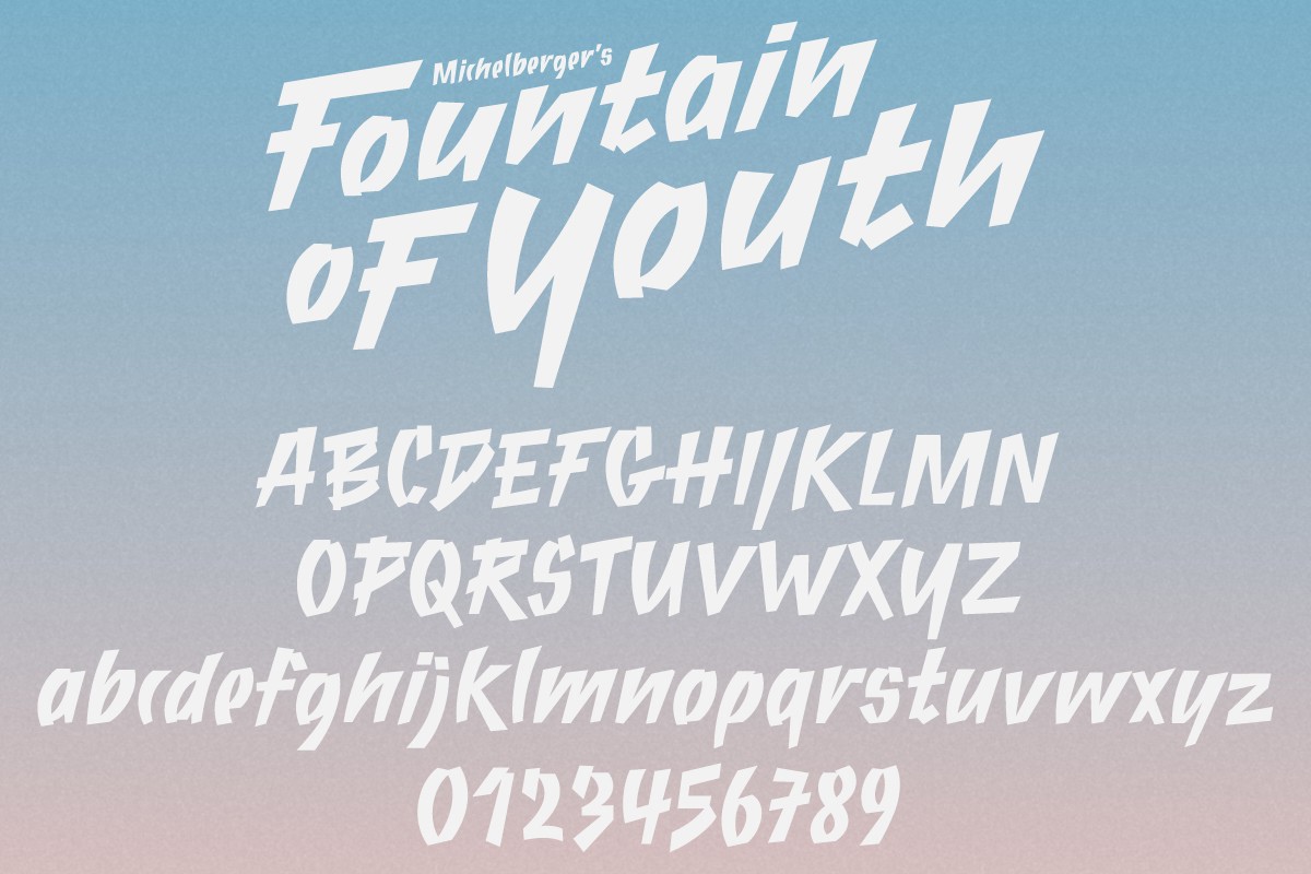 Пример шрифта Fountain of Youth Bold