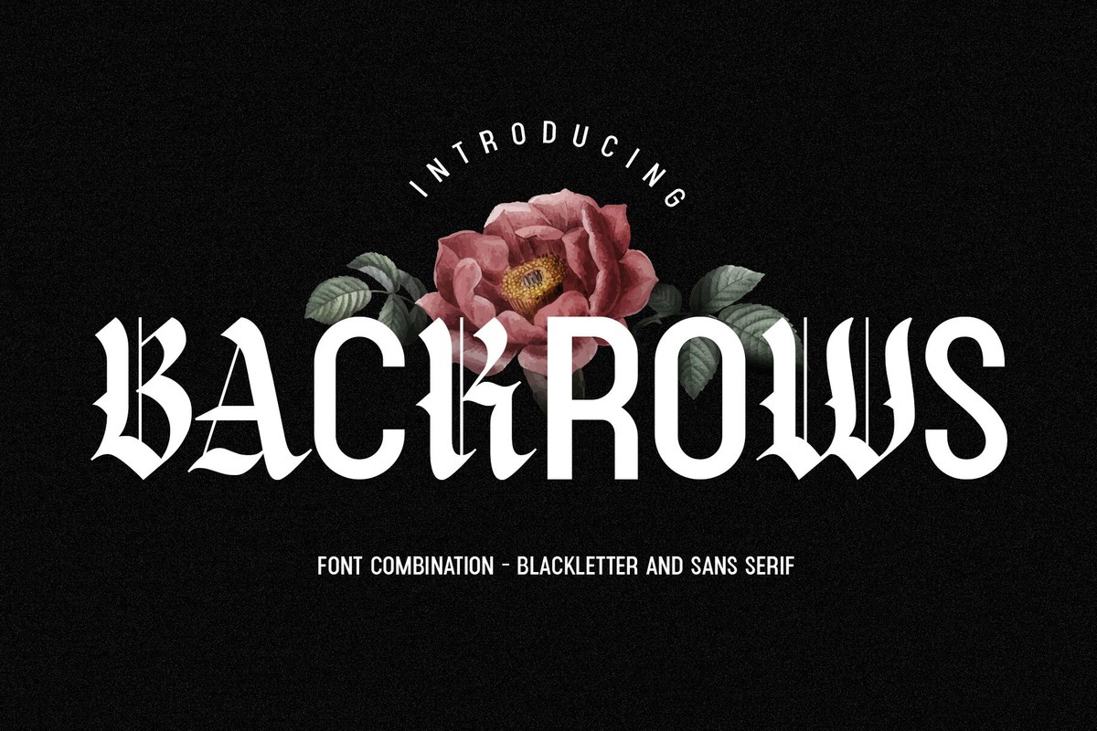 Пример шрифта Backrows Blackletter