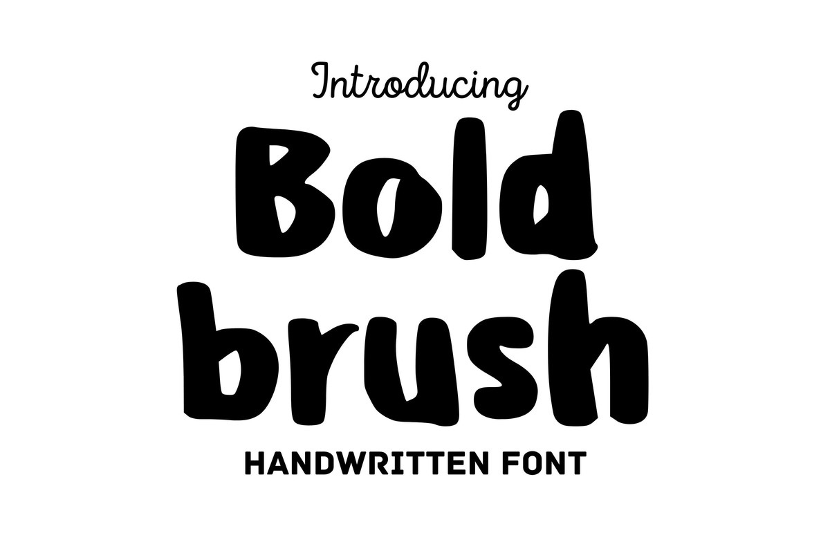 Пример шрифта Bold Brush Regular