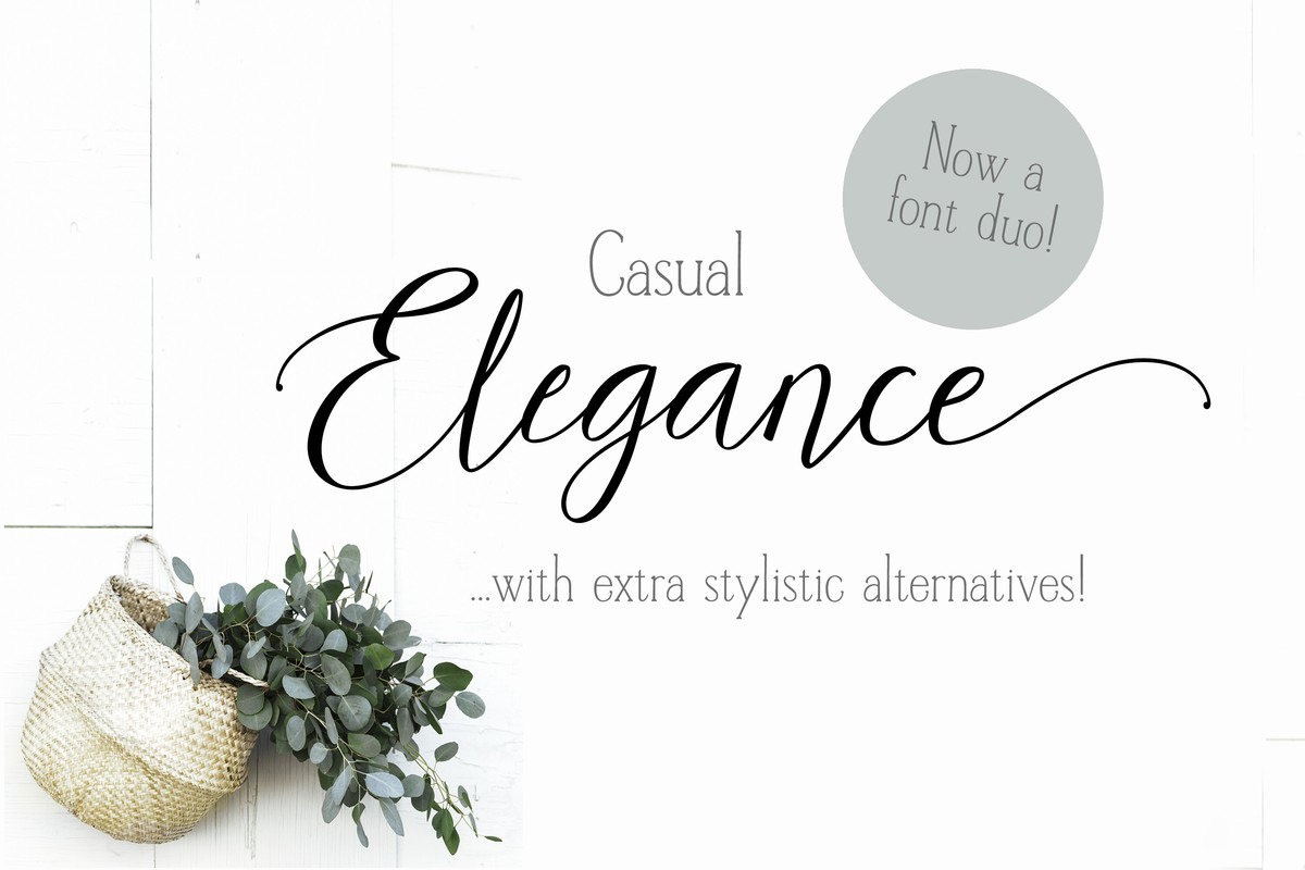 Пример шрифта Casual Elegance Regular