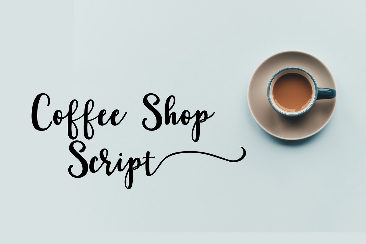 Пример шрифта Coffee Shop Script Regular