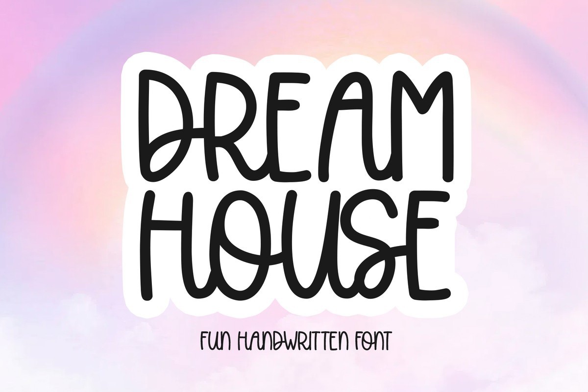 Пример шрифта Dream House Regular