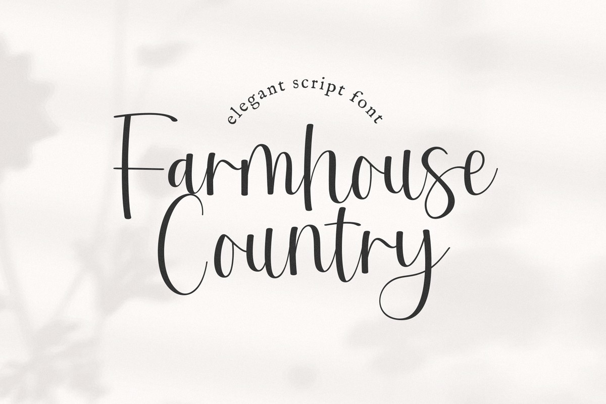 Пример шрифта Farmhouse Country Regular