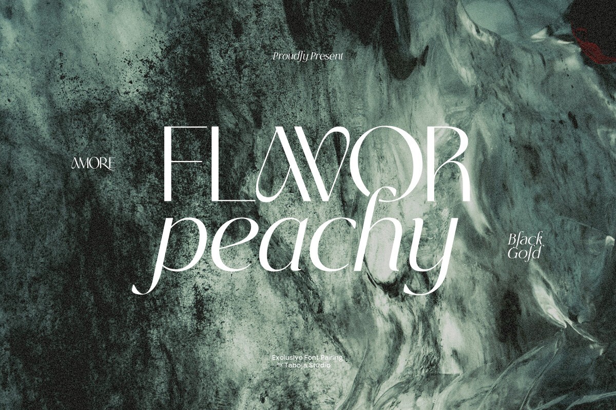 Пример шрифта Flavor Peachy Regular