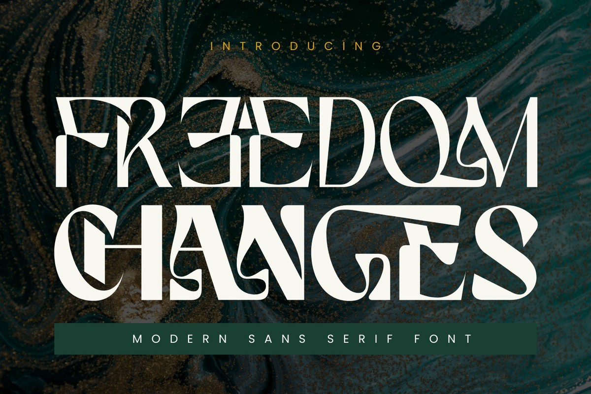 Пример шрифта Freedom Changes Bold