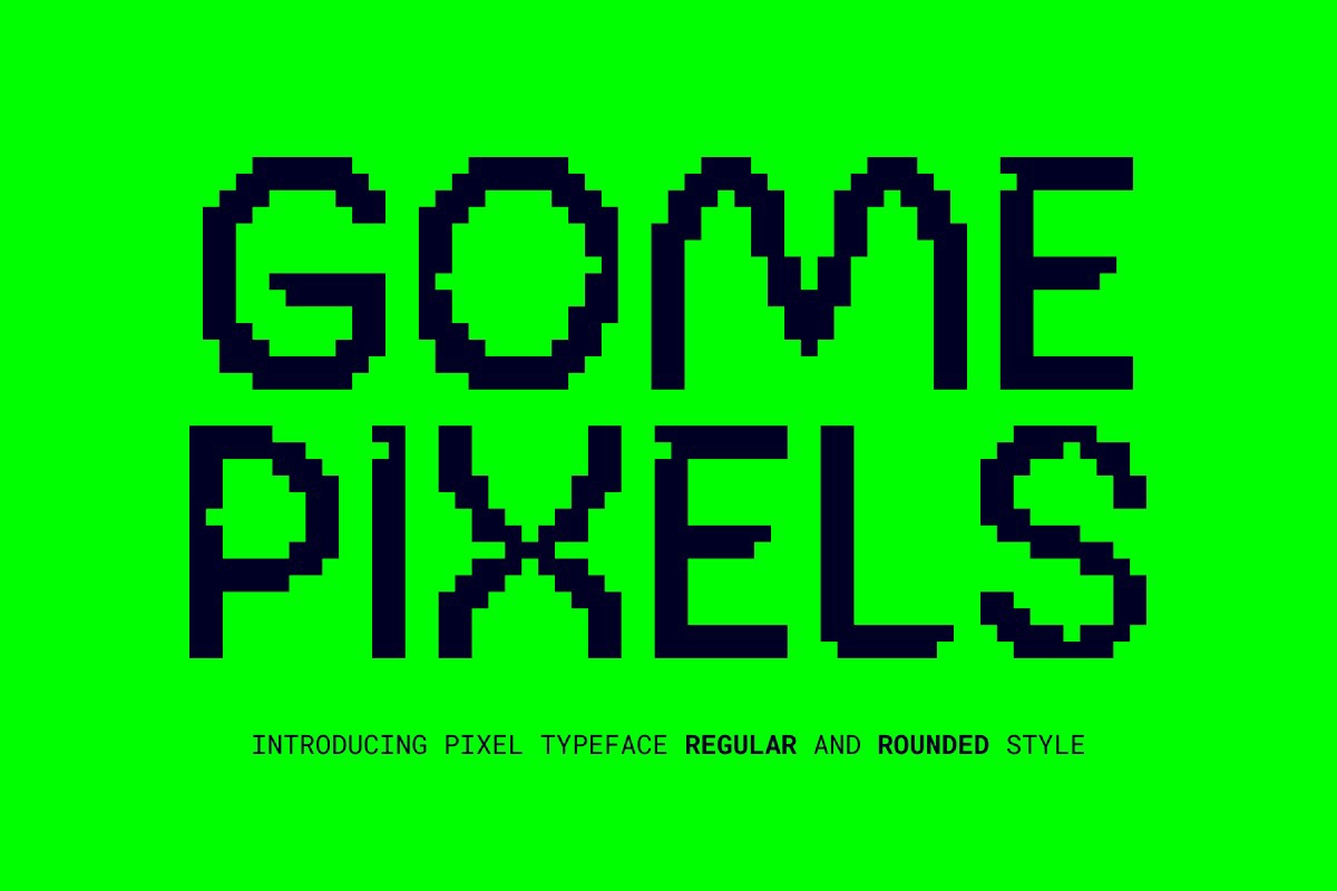 Пример шрифта Gome Pixel Regular