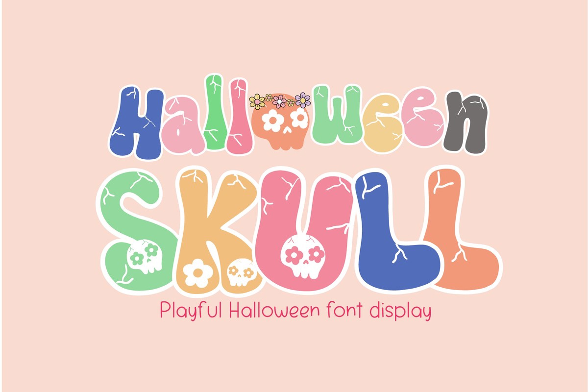 Пример шрифта Halloween Skull Regular