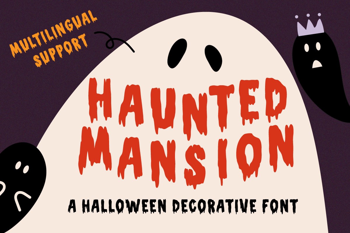 Пример шрифта Haunted Mansion Regular
