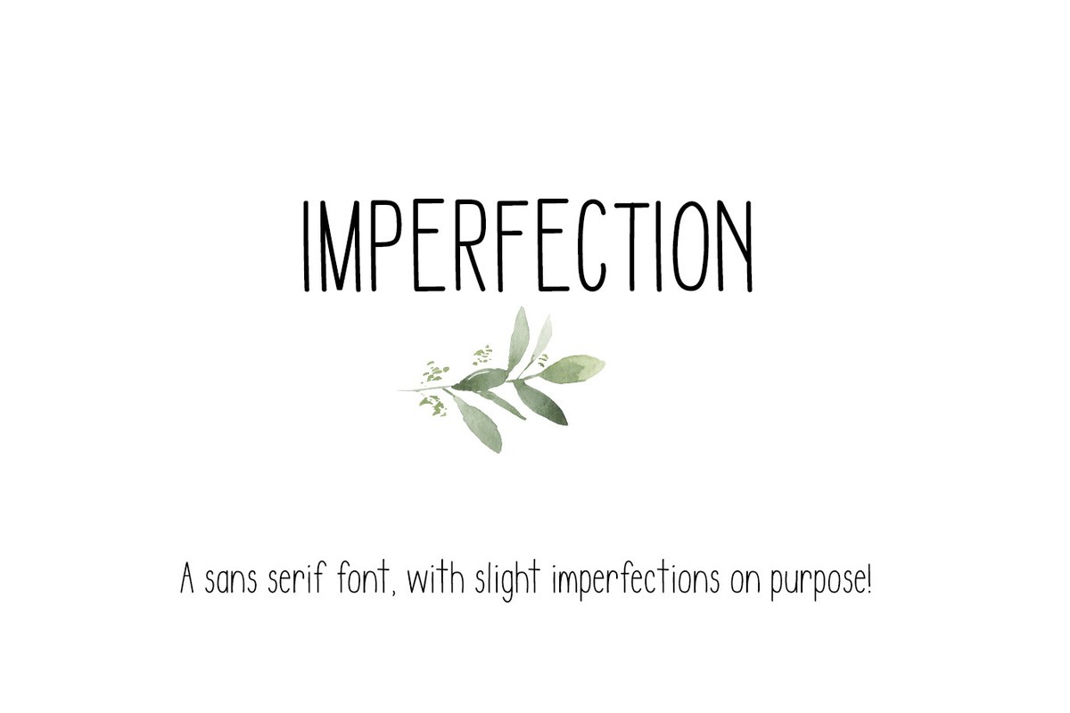 Пример шрифта Imperfection Sans Serif Regular