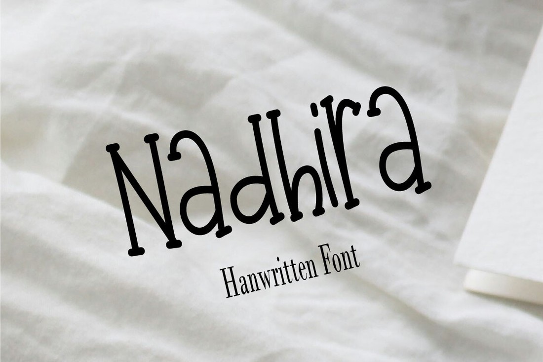 Пример шрифта Nadhira Regular