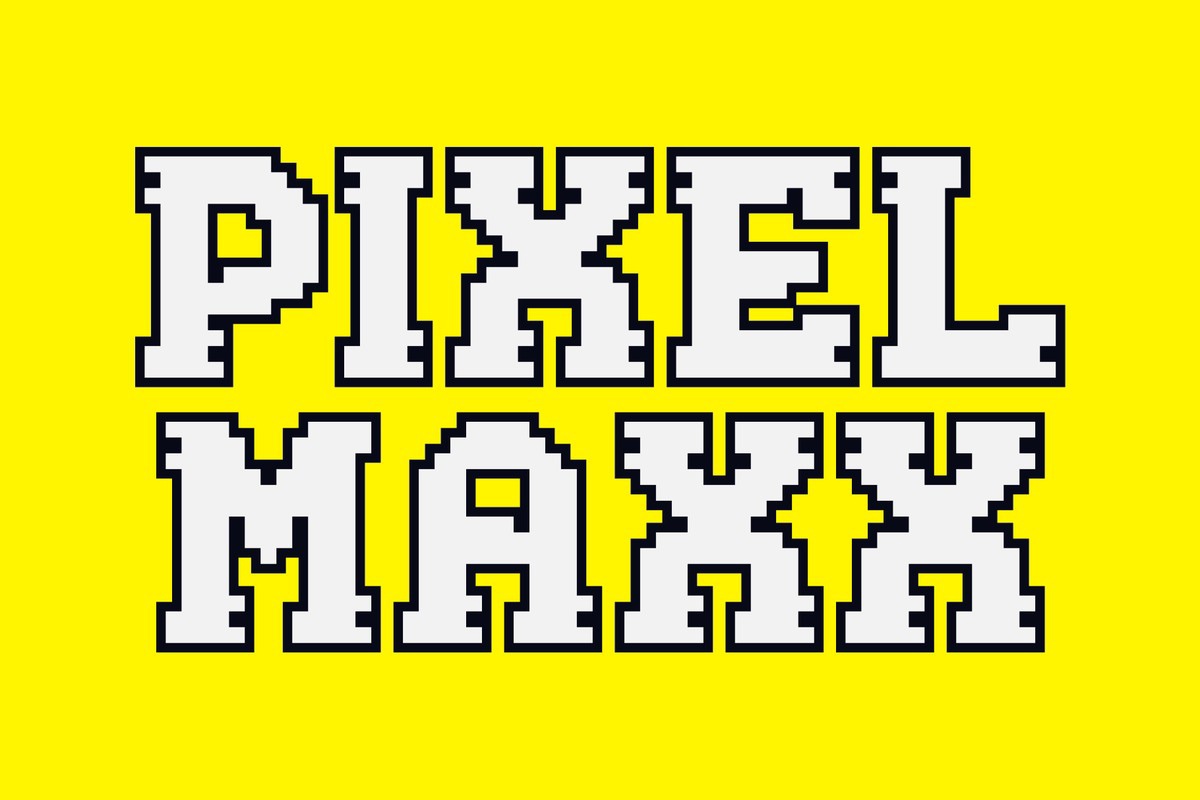 Пример шрифта Pixel Maxx Rounded