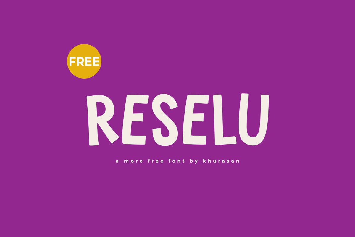 Пример шрифта Reselu Regular