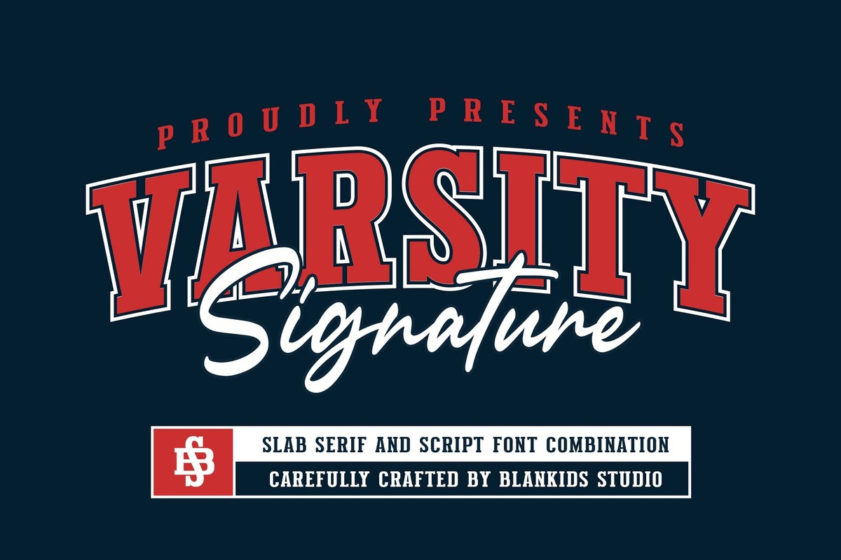 Пример шрифта Varsity Signature Script