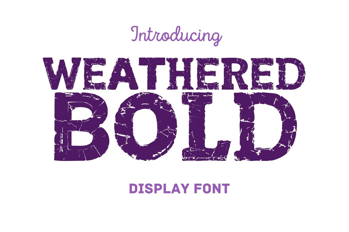 Пример шрифта Weathered Bold Regular