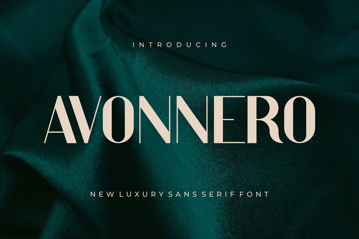 Пример шрифта Avonnero Regular