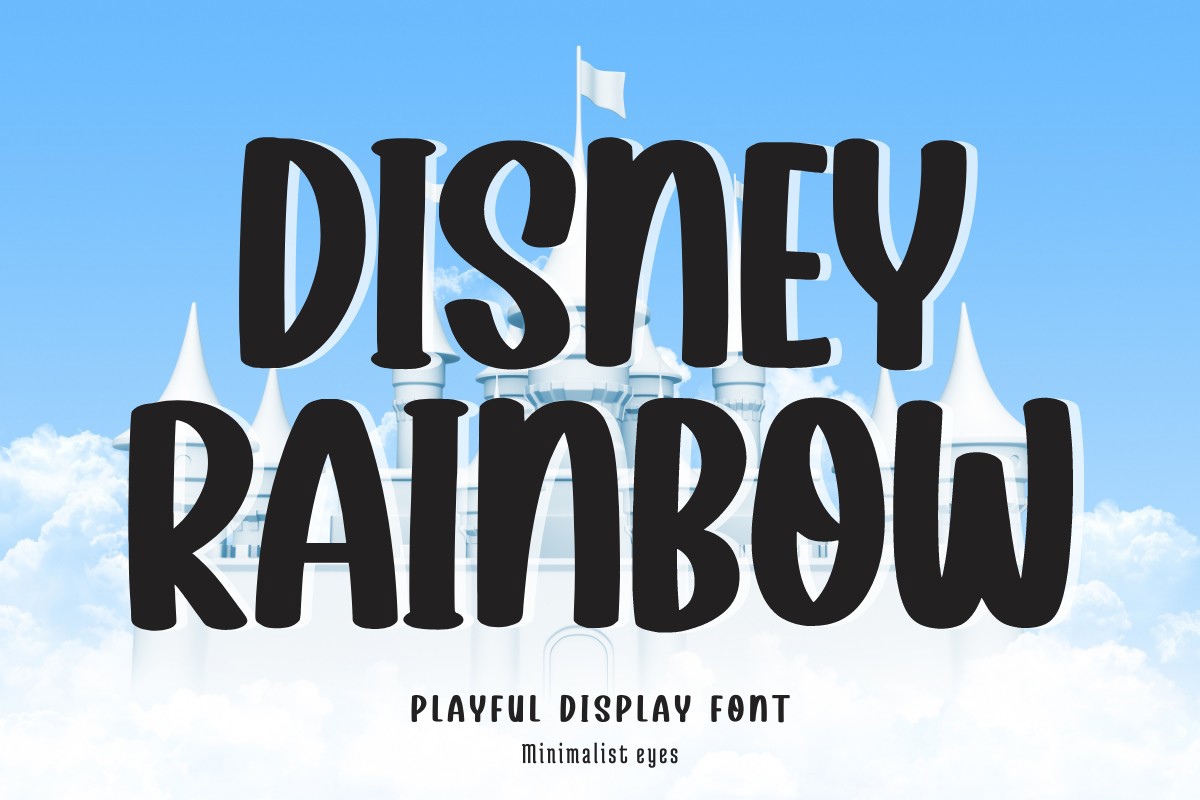 Пример шрифта Disney Rainbow Regular
